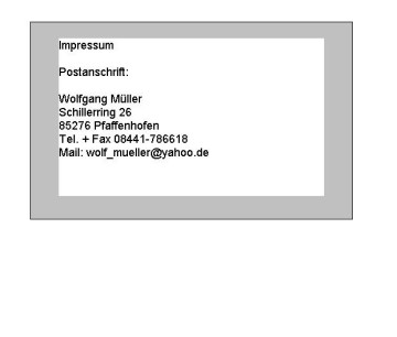 Wolfgang Müller Kampfsportlehrer, Impressum Wing Tsung Schule Pfaffenhofen,